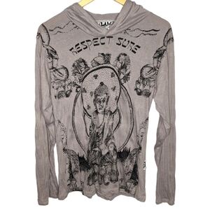 Sure Designs Respect Sure Buddha Hoodie Buddhism design size Woman's Medium